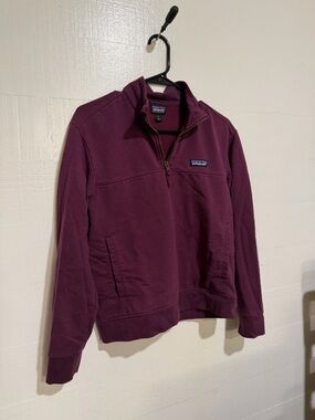 Patagonia Men's Quarter-Zip Pullover in Plum